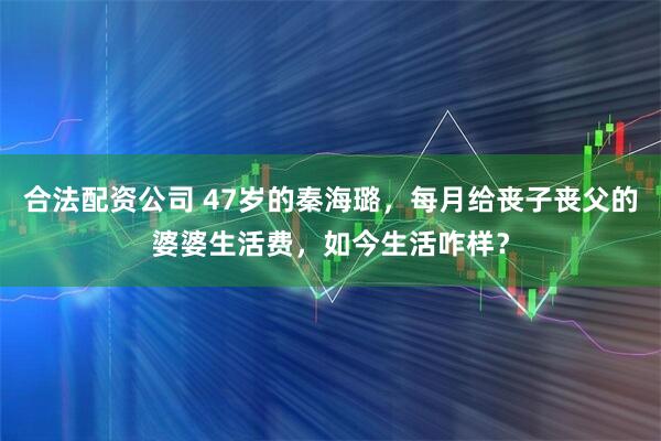 合法配资公司 47岁的秦海璐，每月给丧子丧父的婆婆生活费，如今生活咋样？